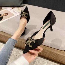 Decolte scarpe donna nero raso