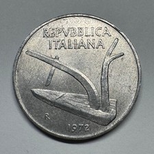 1972 Italy 10 Lire - Beautiful