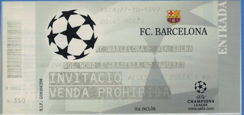 Biglietto barcellona aik solna - biglietto,