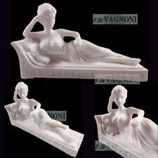 Statua in vero marmo scolpito Paolina Borghese sul sofa' paolina borghese marble
