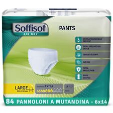 84x Soffisof Pants Extra Taglia L - Pannoloni per Anziani a Mutandina L - 6x14