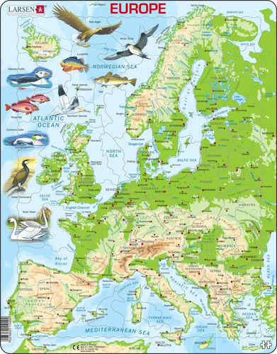 Mappa topografica europa - topografica,