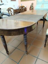 TAVOLO OVALE ALLUNGABILE EPOCA '800 EMILIA - NOCE PIEDI TORNITI BUONO STATO