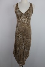 LIU JO VESTITO ABITO DONNA TG 42 WOMAN CASUAL VINTAGE DRESS  LEOPARDATO