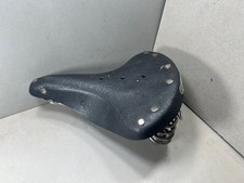 Sella in cuoio bicicletta epoca HERO con canotto colore nero usata