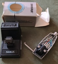 Testina Shure m44gx con puntina originale nuova, montata su conchiglia alluminio