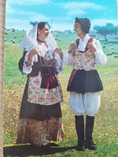 Cartolina vintage costumi - cartolina,