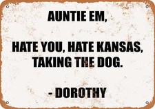 METAL SIGN - AUNTIE EM, HATE