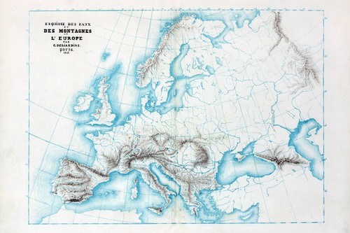 Mappa topografica dell europa - topografica, dell'europa