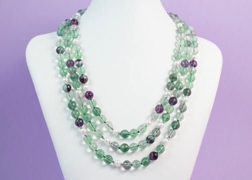Collana tre fili in - collana, a