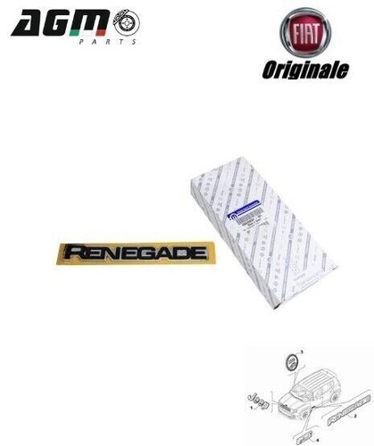 Emblema scritta nero renegade - emblema,
