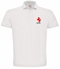 Polo bianca ricamata logo auto