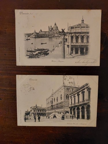 Coppia cartoline venezia primi - cartoline,