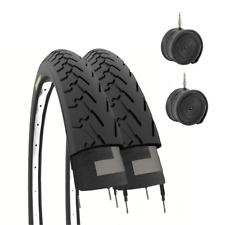 2 Copertoni Citybike 700x35C nero + 2 Camere per Bici 28" Gomme City 700 X 35 C