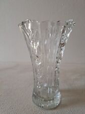 Vaso Portafiori in Vetro cristallo Trasparente '50 VINTAGE Centrotavola Italy