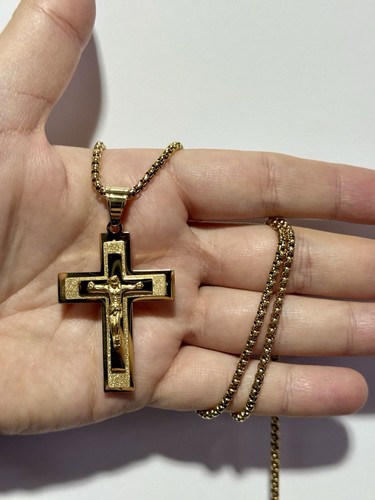 Collana croce gesù 60cm - collana, –