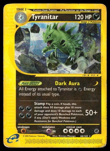 Tyranitar 165 rare - tyranitar, 66/165