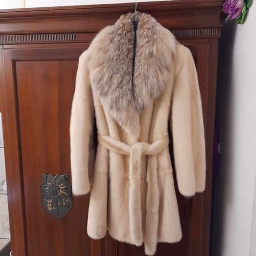 Giaccone visone crema - giaccone,