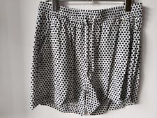 Pantaloncini a stelle nere su fondo bianco con tasche, tg M, Kocca made in Italy