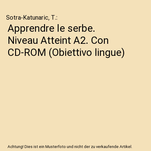 Apprendre serbe niveau - le,