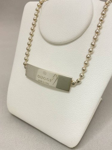 Collana catena sfera - , placca