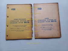 Lancia Beta 1972 - 1973 2 cataloghi attrezzi speciali per officina originali