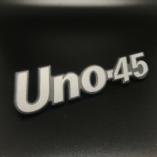 FIAT UNO 45 LOGO SIGLA EMBLEMA FREGIO STEMMA SCRITTA TARGHETTA BADGE PLACCA NOME