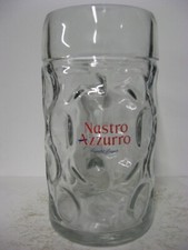 NASTRO AZZURRO BOCCALE BICCHIERE BIRRA 1 LITRO CON MANICO