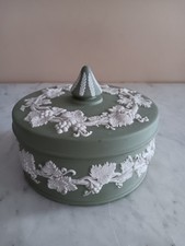 Barattolo/scatola portagioie Wedgewood verde diaspro