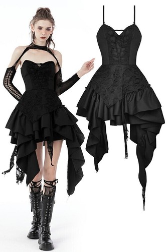 Abito corto dark love nero - corto,