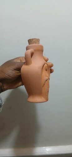 Handmade terracotta holy water - terracotta,