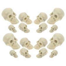  150 pezzi Mini teste di teschio in plastica: teschi in miniatura, statuette di