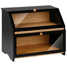 Pattumiera in bambù a due