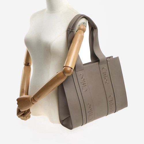 Borsa chloé pelle tortora - chloé, in