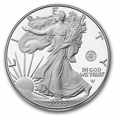 USA 1 $ 2025 - W Silver Eagle Privy Mark Army 1 oz argento 999 proof con scatola originale