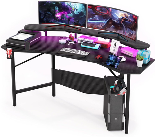 Scrivania gaming con - scrivania, led