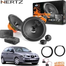 Kit 4 Casse Altoparlanti 2 Vie Hertz DSK 165.3 Anteriori per Seat Ibiza dal 2002