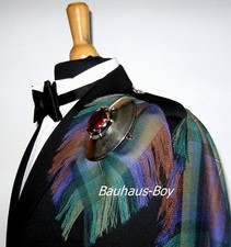 KILT FLY PLAID TARTAN ISOLA DI SKYE TARTAN 16 oz LANA PEGGIORATA MADE IN SCOZIA NUOVO