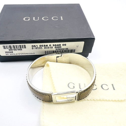 Bracciale gucci smalto marrone - bracciale,