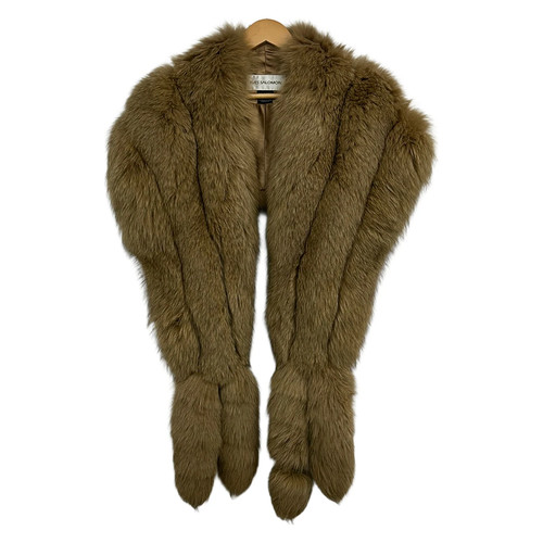 Sciarpa pelliccia beige yves - pelliccia,