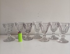 7 ANTICHI BICCHIERI DA LIQUORE IN VETRO SOFFIATO DI ALTARE (SV) EPOCA 800