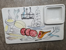 tagliere in ceramica stile figini quadrifoglio + tazze