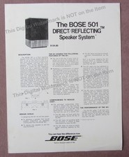 Vintage Orig 1971 Bose 501