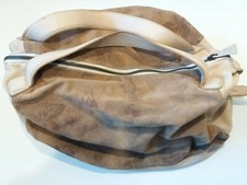 BORSA COLORE BEIGE IN PELLE E CAMOSCIO