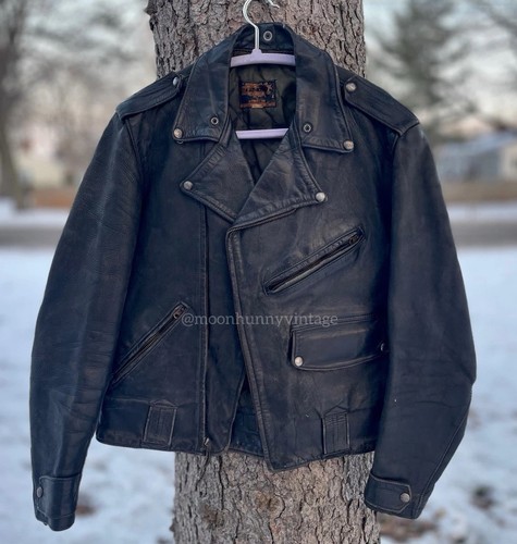 Giacca pelle buco horsehide - pelle,