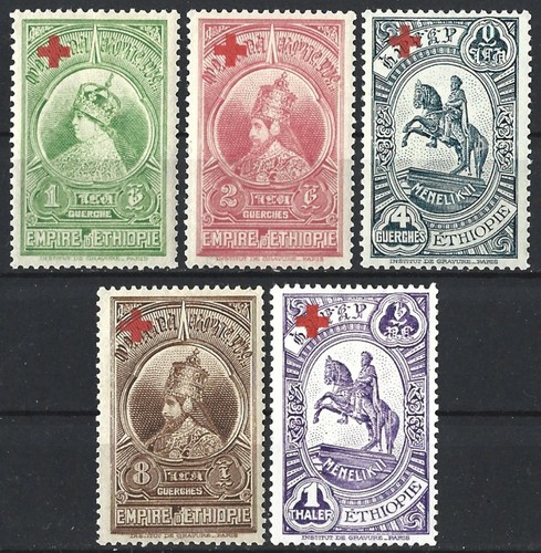 Set croce rossa etiopia - rossa, 1936