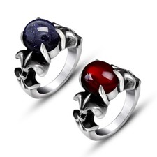 anello in acciaio inox pietra