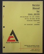 FIAT-ALLIS HD-6E HD-6A HD-6AG HD-6B 6G trasmissione finale manuale riparazioni