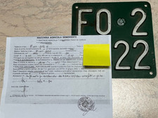 TARGA  storica macchina AGRICOLA  semovente/ TRATTORE FIAT 312