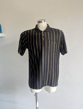 YSL POLO YVES SAINT LAURENT Tg. L Nero a righe